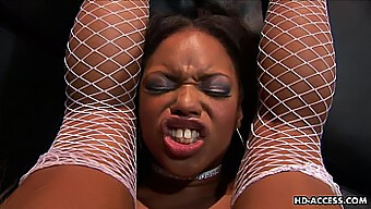 African American Woman Receives Intense Oral Stimulation On Her Genitalia