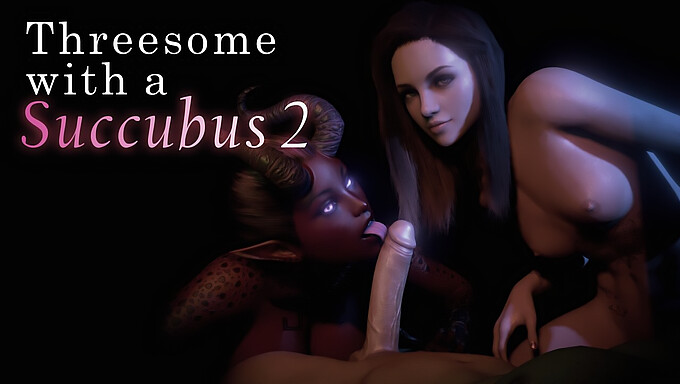 A Succubus Engages In A Threesome With A Couple In A 3d Animated Video, Featuring Deep Throat, Double Penetration, And Female Ejaculation