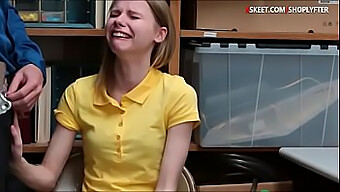 Young And Slim Girl, Catarina Petrov, Is Caught Stealing From An Office Store And Receives A Rough Anal Pounding