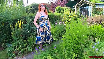 Red Xxx, A Busty British Milf, Indulges In Self-Pleasure In The Garden