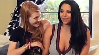 Latina And Redhead Lesbians Play Video Games And Explore Each Other