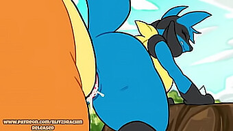 Charizard Knullar Lucario I Ett Lurvigt Och Tjockt Äventyr