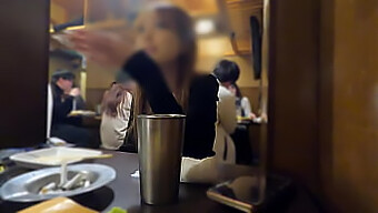 Voyeuristic Experience With A Mature Japanese Hostess In A Bar