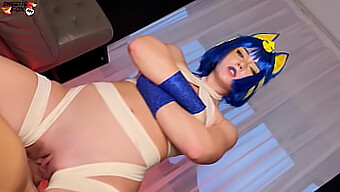 18-Year-Old Cosplayer Sweetiefox Goes Deepthroat And Cowgirl On Camera