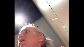 Public Restroom Pleasure: A Horny Blonde'S Toilet Orgasm