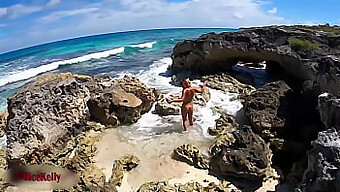 Stunning Girl Caught Pleasuring Herself On The Beach, Must-See Video!