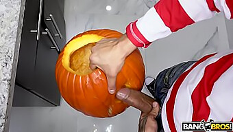 Teen Evelyn Stone Enjoys A Kinky Halloween Treat From Bruno In This Bangbros Video